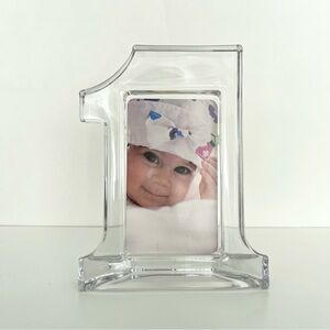 NEW Mikasa Glass Photo Frame One Year Old First Birthday Gift Made in Japan